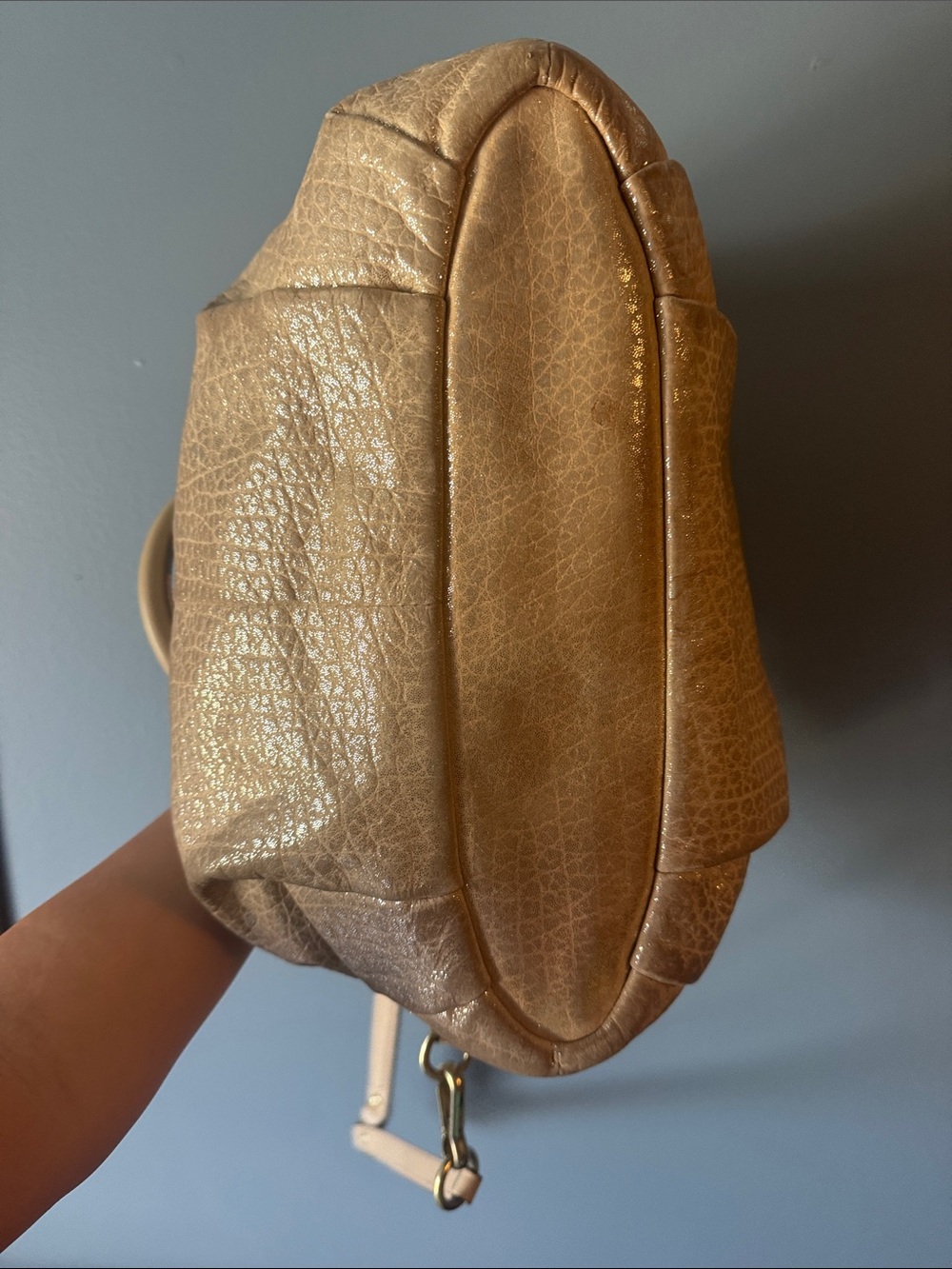 Coach Tan Leather Satchel with Gold Hardware - Picture 4 of 14